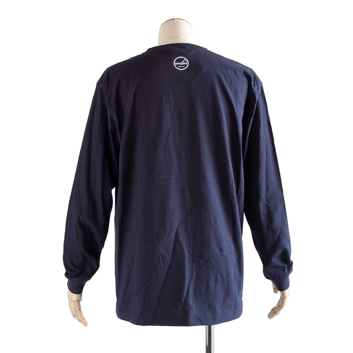 empire coffee stand original long sleeve t-shirts 5.6oz DELICIOUS NAVY L (送料込み）